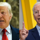 President Donald Trump (left) and Democratic challenger Joe Biden (right)